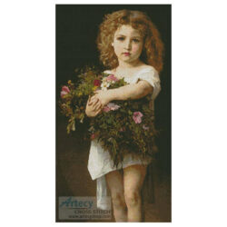 Girl Holding Flowers (William Bouguereau)