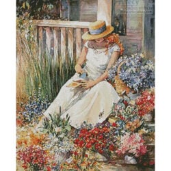 Girl with Flowers (Jerianne Van Dijk and Cypress Fine Art Licensing www)