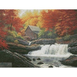 Glade Creek Grist Mill Painting (Charles White)