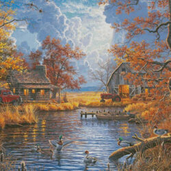 Good Old Days Painting (Large) (Abraham Hunter)