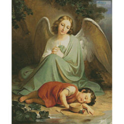 Guardian Angel with Sleeping Girl (Melchior Paul von Deschwanden)