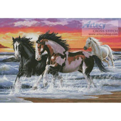 Horses on a Beach (Lorenzo Tempesta)