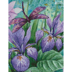 Irises and Dragonflies (Crop) (Elena Vladykina)