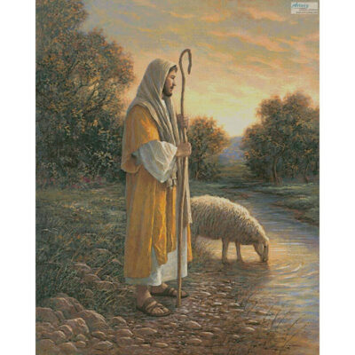 Jesus and Sheep (Large) (Jon McNaughton/Art Licensing Int'l)