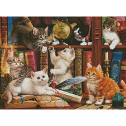 Kittens in the Library (Large) (Image World)