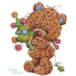 Knitted Christmas Teddy (Lena Faenkova)