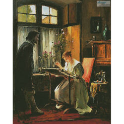 Lady Seated at Her Needlework 2 (Mihaly Munkacsy)