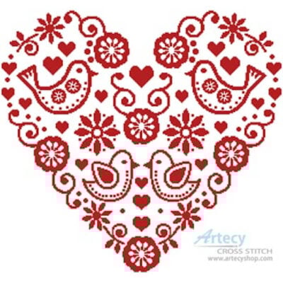 Love Birds Heart (redkoala - Vectorstock)
