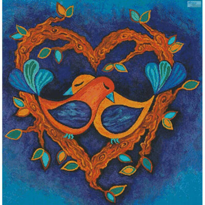 Lovebirds Painting (Lisa Frances Judd)