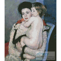 Mary Reine Lefebure holding a baby (Art Renewal Centre)