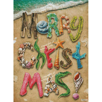 Merry Christmas Beach (Large) (Larry Jones)
