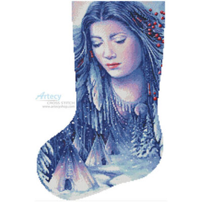 Midwinter Dreams Stocking (Left) (Gloria West)