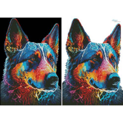 Mini Abstract German Shepherd (T Clarke using Midjourney AI)