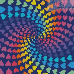 Mini Abstract Rainbow Heart Design (auna auna - Vectorstock)