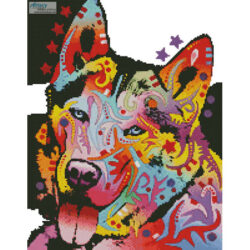 Mini Abstract Siberian Husky (Dean Russo)