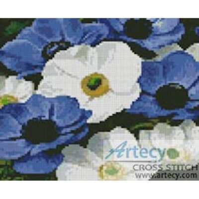 Mini Blue and White Flowers