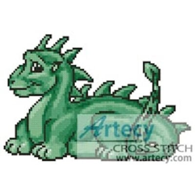 Mini Cute Dragon (Green) (Dee Dreslough)