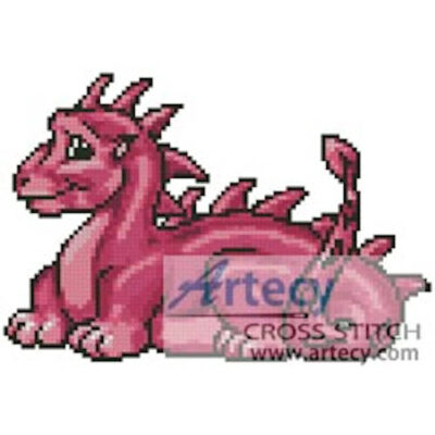 Mini Cute Dragon (Pink) (Dee Dreslough)