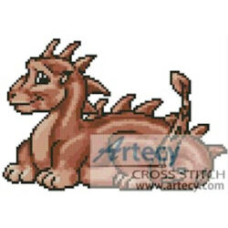 Mini Cute Dragon (Terracotta) (Dee Dreslough)