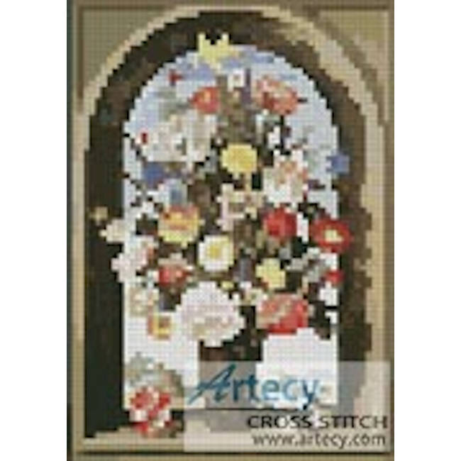 Mini Flowers in a window niche (Ambrosius Bosschaert)