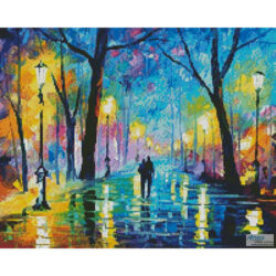 Mini Fog in the Evening Park (Leonid Afremov)