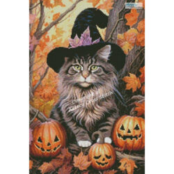 Mini Halloween Siberian Cat (T Clarke using Midjourney AI)