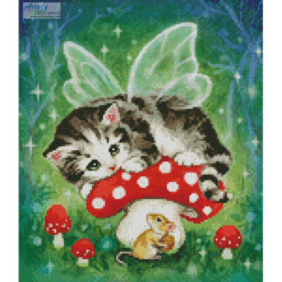 Mini Kitten Fairy on Mushroom (Kayomi Harai)