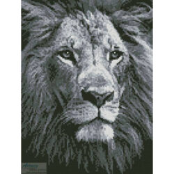 Mini Lion Close up (Black and White) (Luke Tanis)