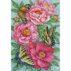 Mini Peonies and Butterflies (Lorraine Ryan)