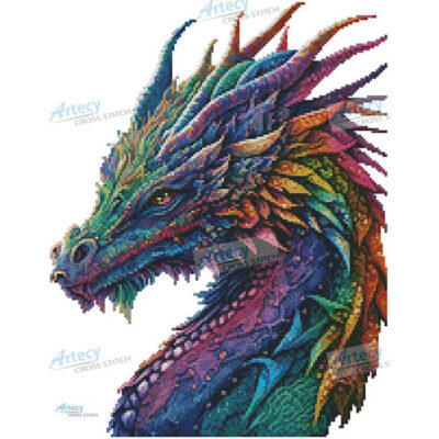 Mini Rainbow Dragon (No Background) (T Clarke using Midjourney AI)