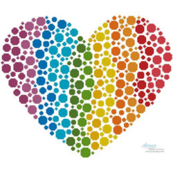Mini Rainbow Heart (Digital Clipart)