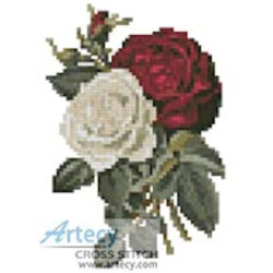 Mini Red and White Roses