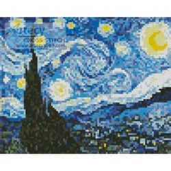 Mini The Starry Night Blue (Vincent van Gogh)