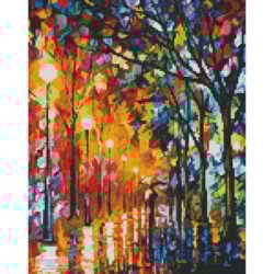 Mini The Stroll under the Rain (Leonid Afremov)