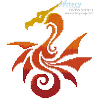 Mini Tribal Dragon (GDJ - Open Clipart)