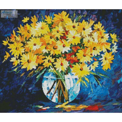 Mini Yellow on Blue (Leonid Afremov)
