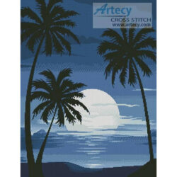 Moonlight with Palm Trees (Igorij - Vectorstock)