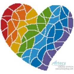 Mosaic Rainbow Heart (Olly Molly)