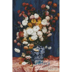 Mums in a Porcelain Vase (Adolphe Louis Castex-Degrange)