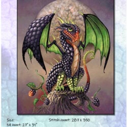 Blackberry Dragon (Stanley Morrison/PFC) - 25 count EC ready-to-ship kit (PDF chart included)