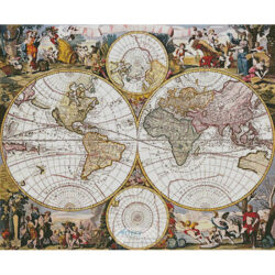 Old World Map (Antique print)