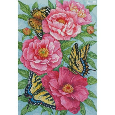 Peonies and Butterflies (Lorraine Ryan)