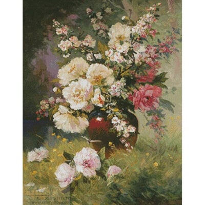 Peonies and Cerisiers (Rehs Galleries Inc)