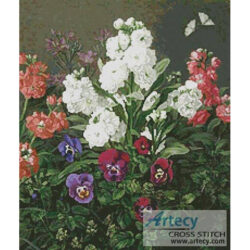 Still life of Phlox & Pansies (Otto Didrik Ottesen)