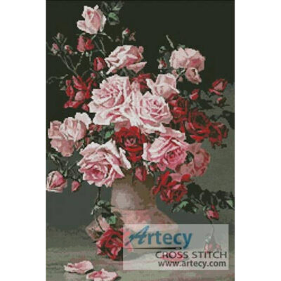 Pink Roses in a Vase 2