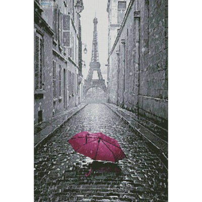 Pink Umbrella in Paris (Cranach - Fotolia)
