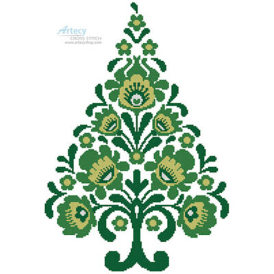 Polish Folk Art Christmas Tree Green (Ancymonic)