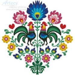 Polish Folk Design with Roosters (redkoala - Fotolia)