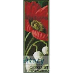 Poppies and Lily of the Valley Bookmark (Vintagerio)