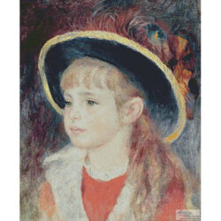 Portrait of a Girl with a Blue Hat (Pierre-Auguste Renoir)